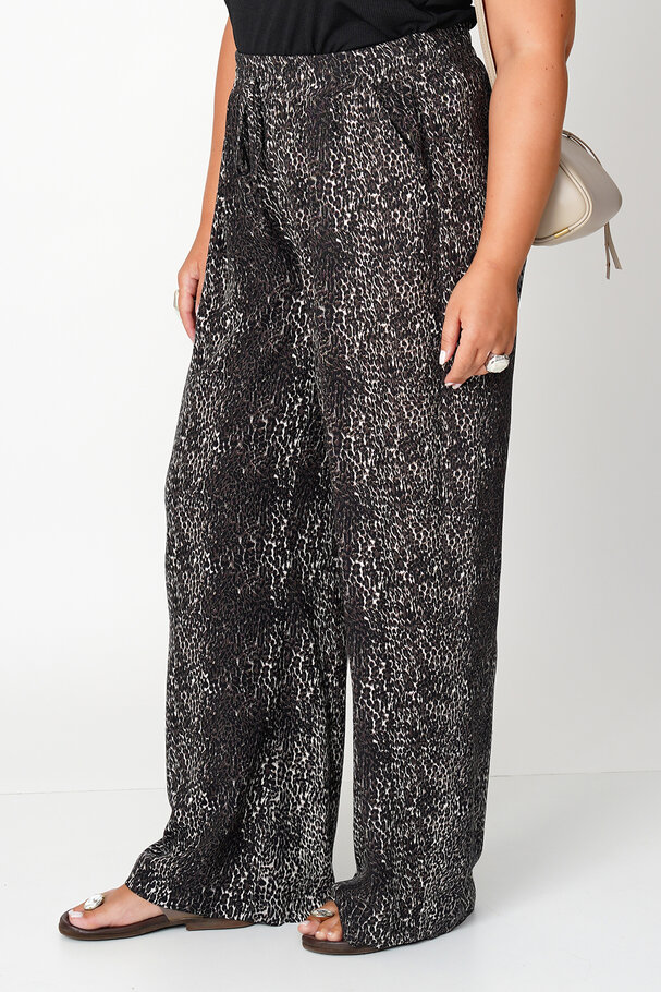 ANIMAL PRINT VISCOSE TROUSERS