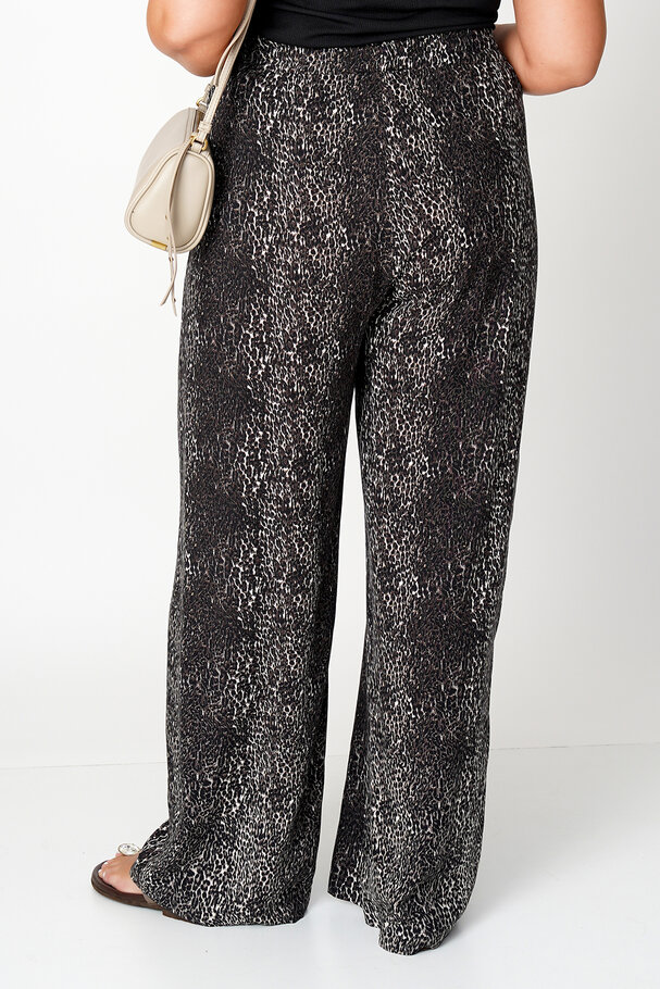 ANIMAL PRINT VISCOSE TROUSERS