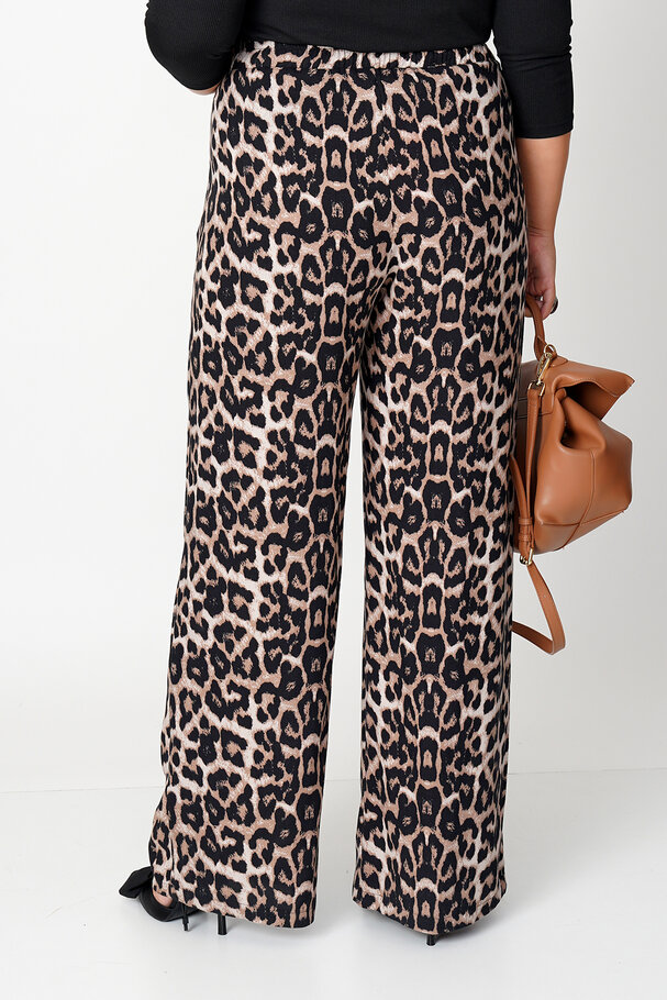 ANIMAL PRINT VISCOSE TROUSERS