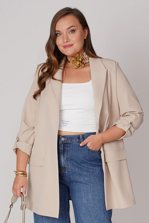 BLAZER WITH ROLLED-UP SLEEVES