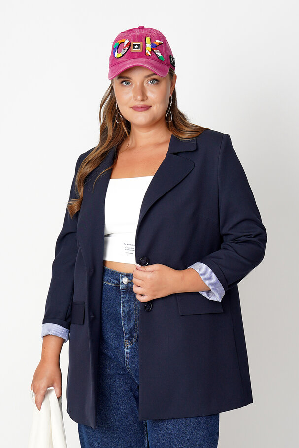 BLAZER WITH ROLLED-UP SLEEVES