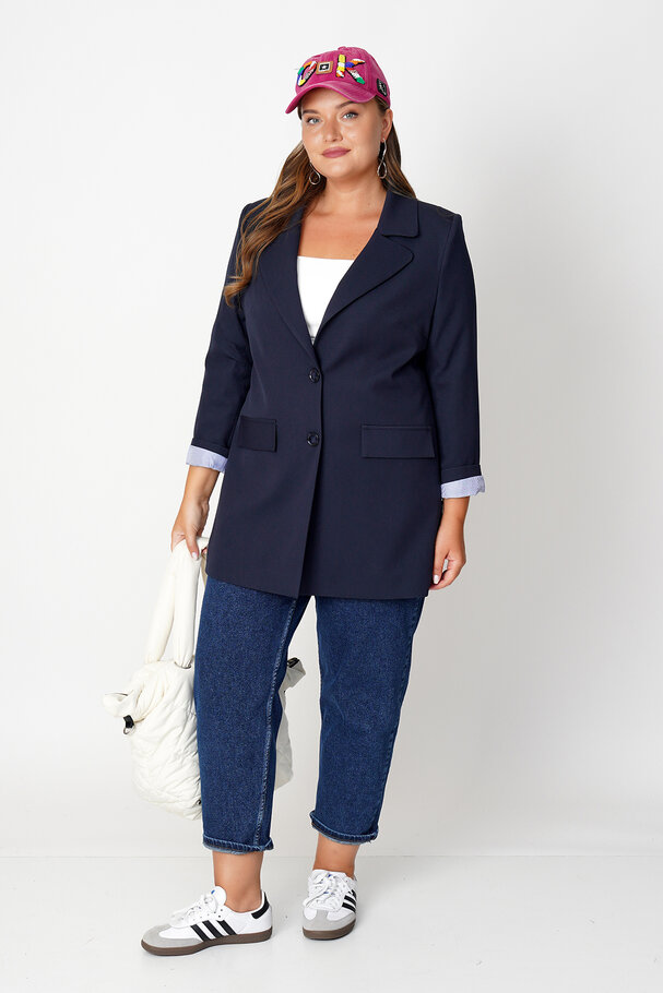 BLAZER WITH ROLLED-UP SLEEVES