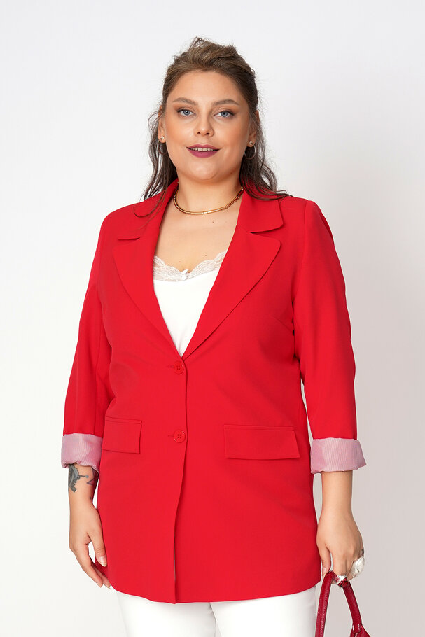 BLAZER WITH ROLLED-UP SLEEVES