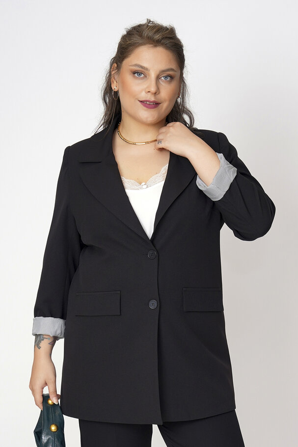 BLAZER WITH ROLLED-UP SLEEVES