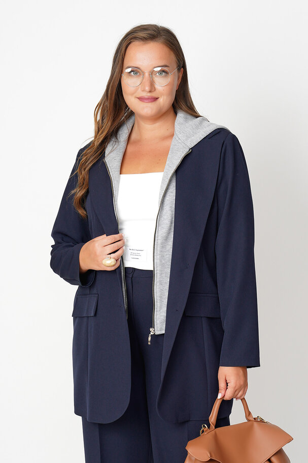 COMBINED BLAZER WITH HOOD