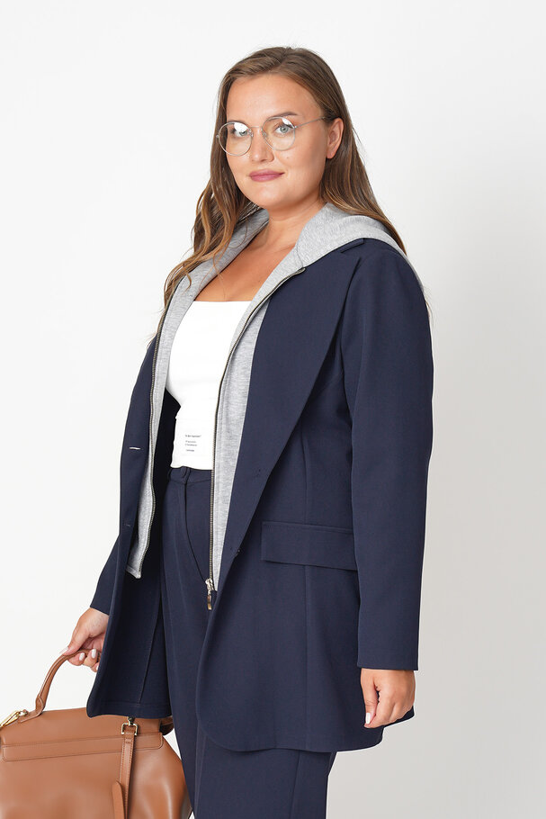 COMBINED BLAZER WITH HOOD