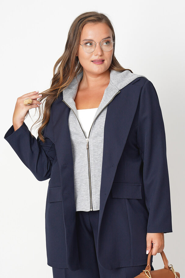 COMBINED BLAZER WITH HOOD