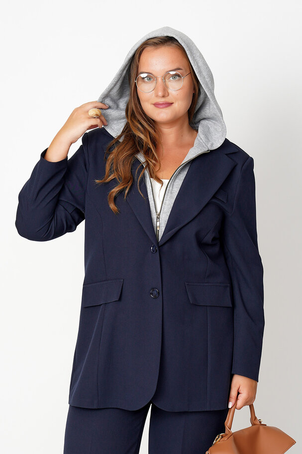 COMBINED BLAZER WITH HOOD