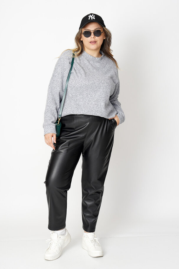 FAUX LEATHER TROUSERS