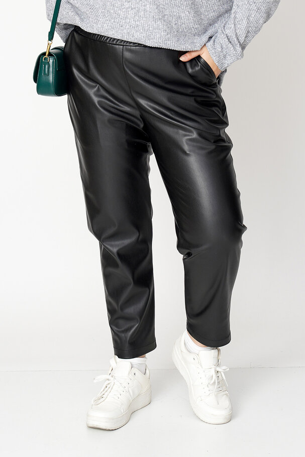 FAUX LEATHER TROUSERS