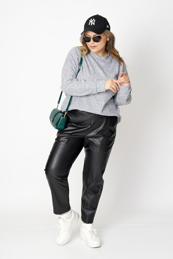 FAUX LEATHER TROUSERS