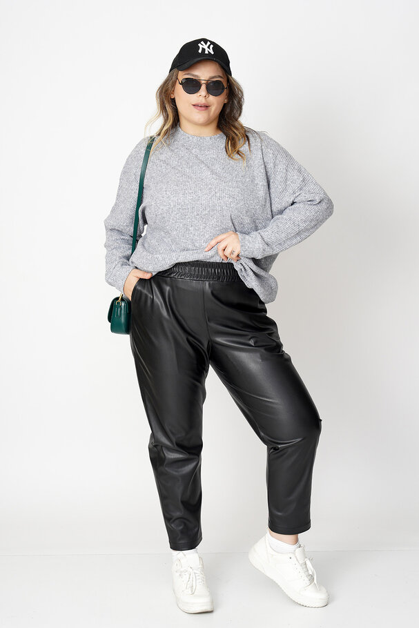 FAUX LEATHER TROUSERS