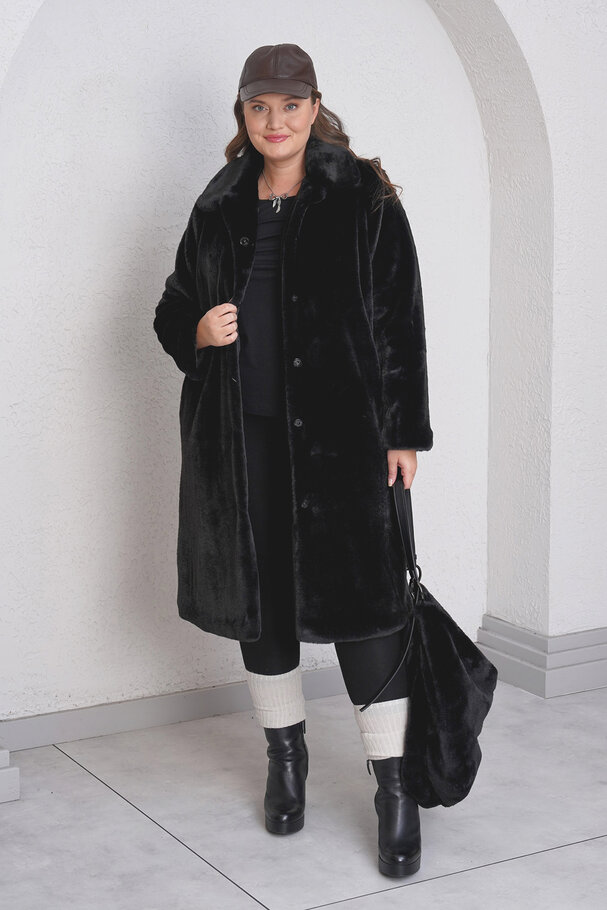 FAUX LONG FUR COAT