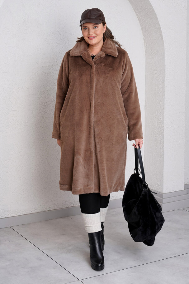 FAUX LONG FUR COAT