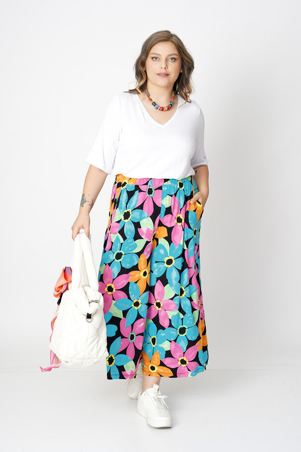 FLORAL PRINT RELAXED SHORT TROUSERS