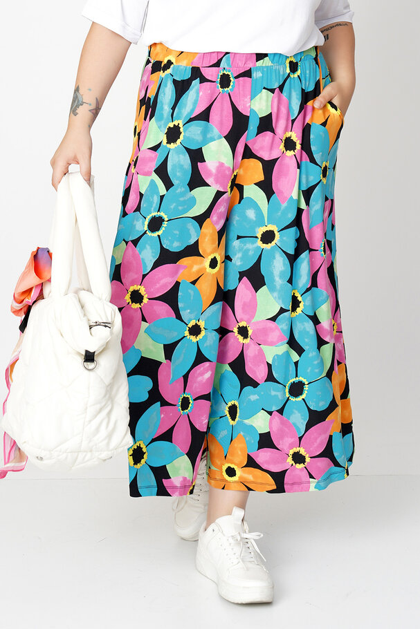 FLORAL PRINT RELAXED SHORT TROUSERS