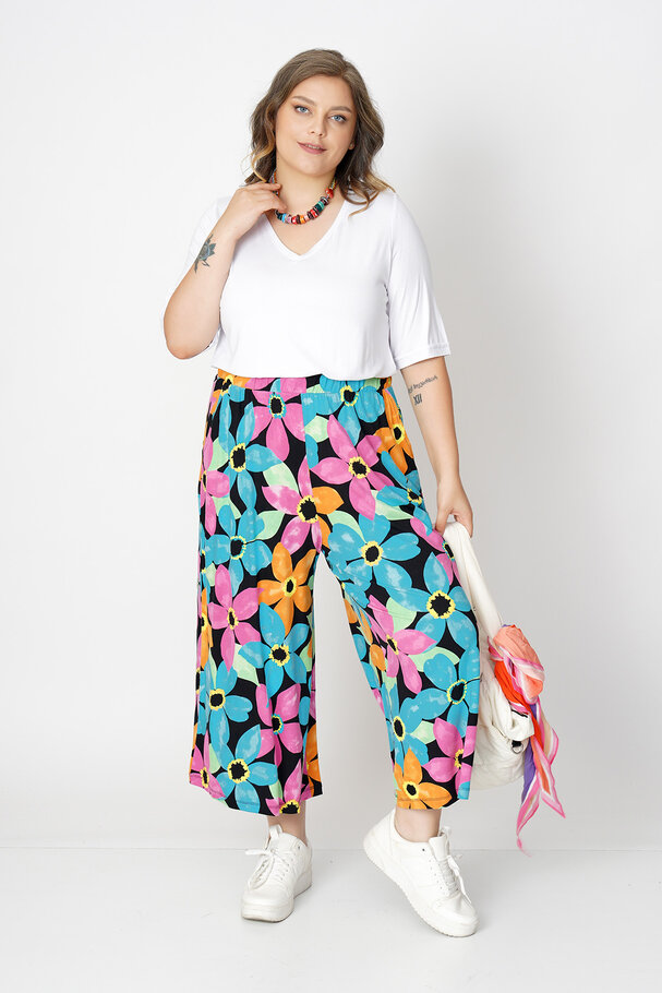 FLORAL PRINT RELAXED SHORT TROUSERS