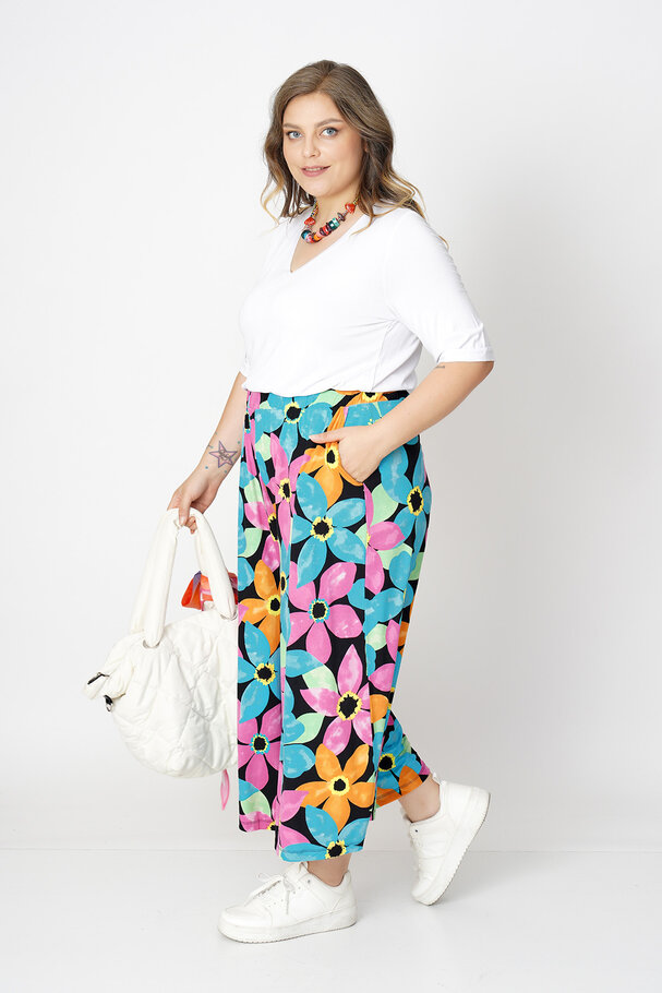 FLORAL PRINT RELAXED SHORT TROUSERS