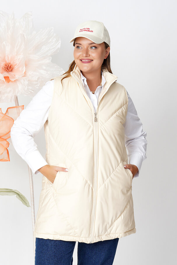 HIGH NECK PUFFER GILET