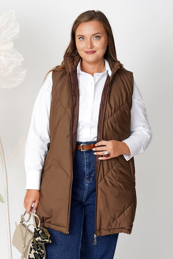 HIGH NECK PUFFER GILET