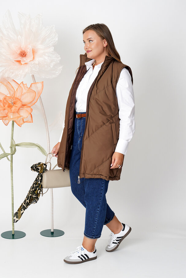 HIGH NECK PUFFER GILET