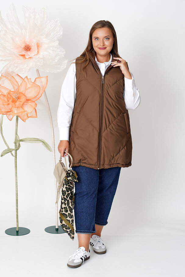 HIGH NECK PUFFER GILET