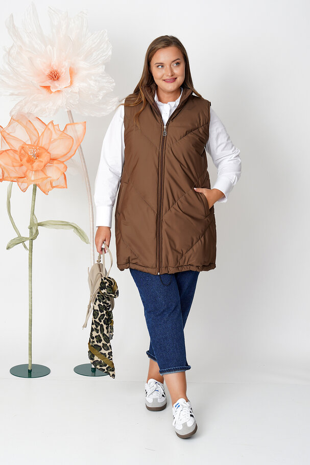 HIGH NECK PUFFER GILET