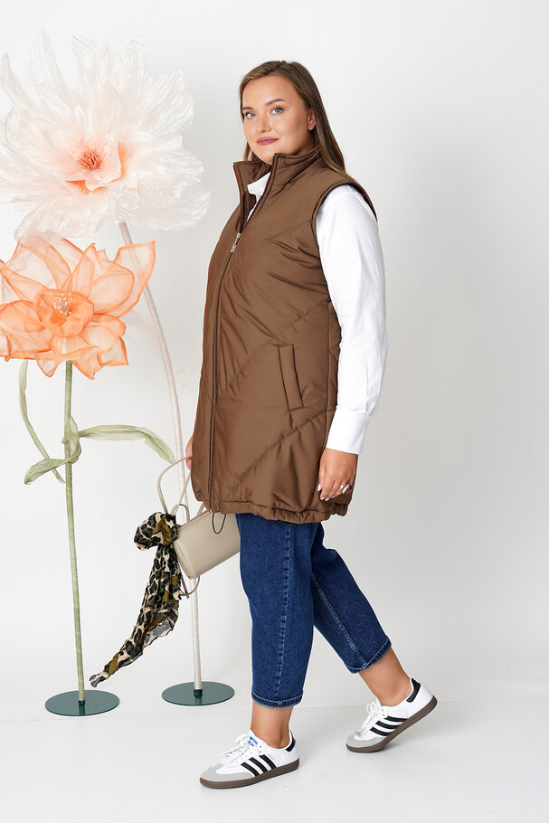 HIGH NECK PUFFER GILET