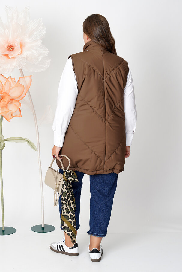 HIGH NECK PUFFER GILET