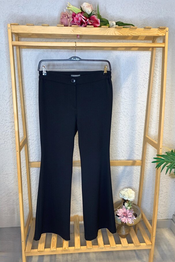 HIGH-WAIST FLARED TROUSERS