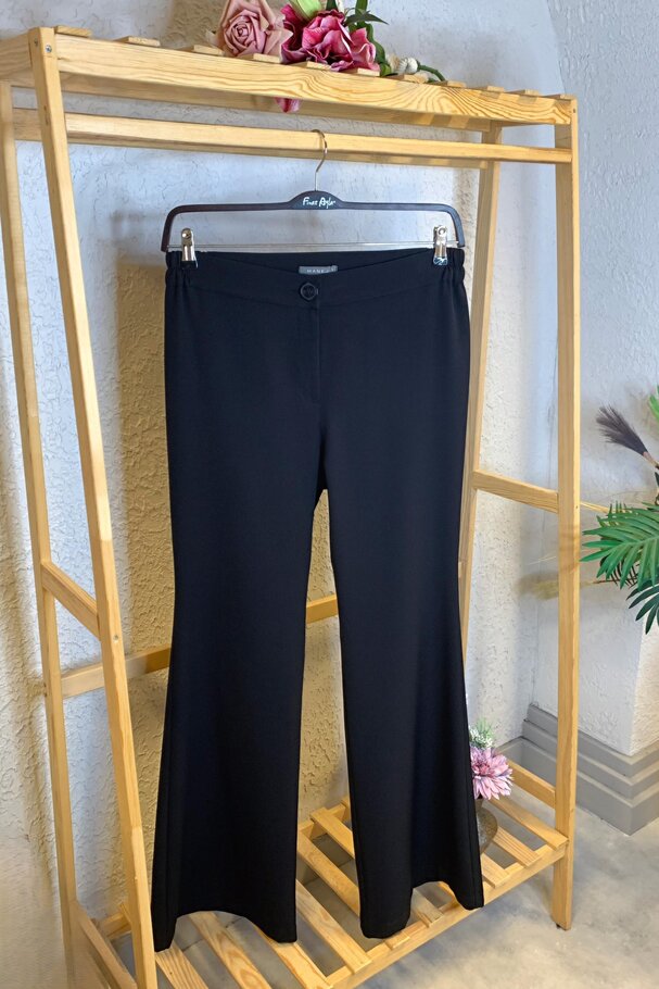 HIGH-WAIST FLARED TROUSERS