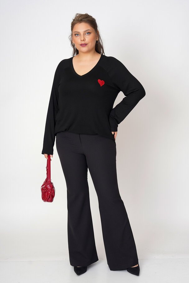 HIGH-WAIST FLARED TROUSERS