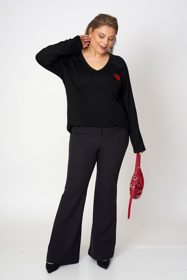 HIGH-WAIST FLARED TROUSERS