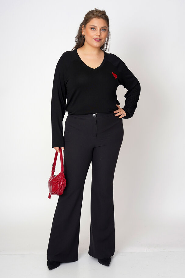 HIGH-WAIST FLARED TROUSERS