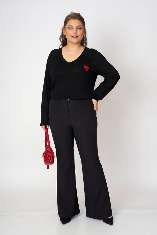 HIGH-WAIST FLARED TROUSERS