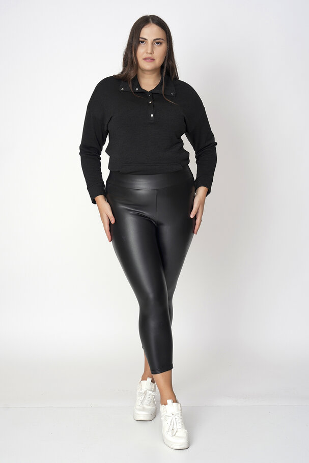 HIGH-WAIST LEATHER LEGGINGS