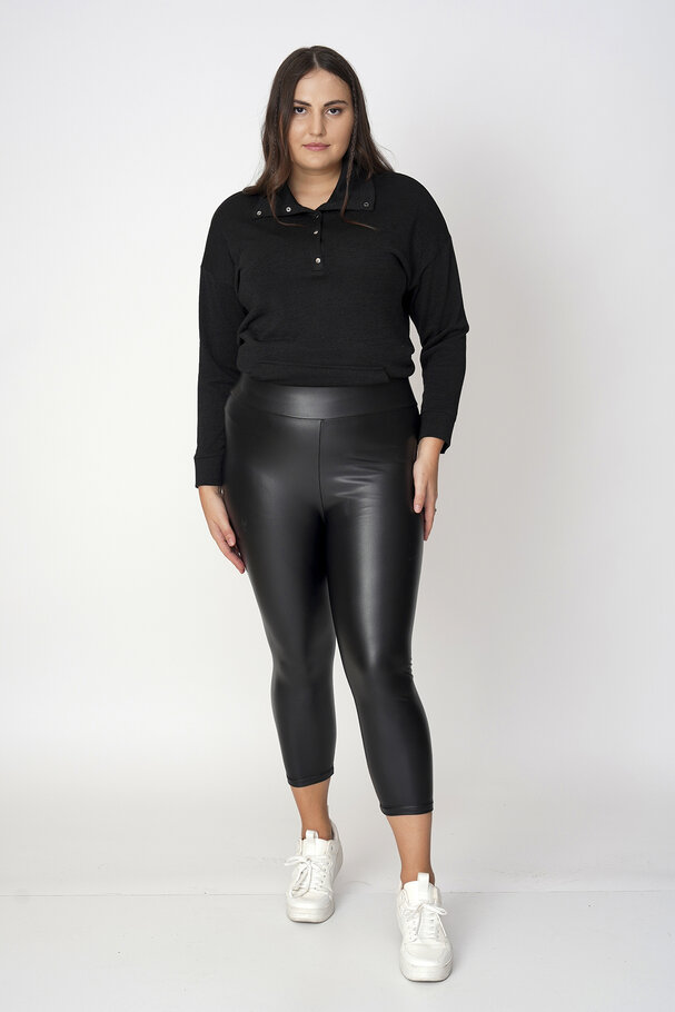 HIGH-WAIST LEATHER LEGGINGS