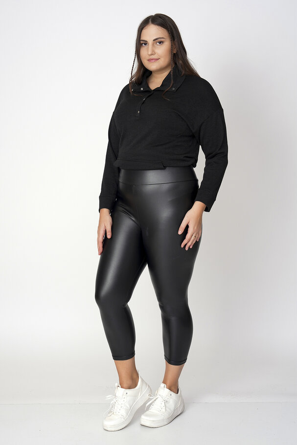 HIGH-WAIST LEATHER LEGGINGS