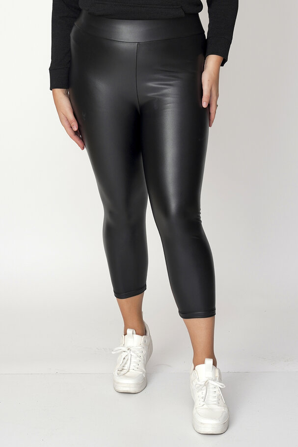 HIGH-WAIST LEATHER LEGGINGS