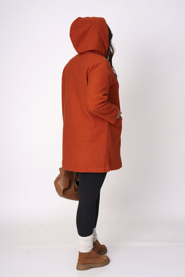 HOODED BOUCLÉ JACKET