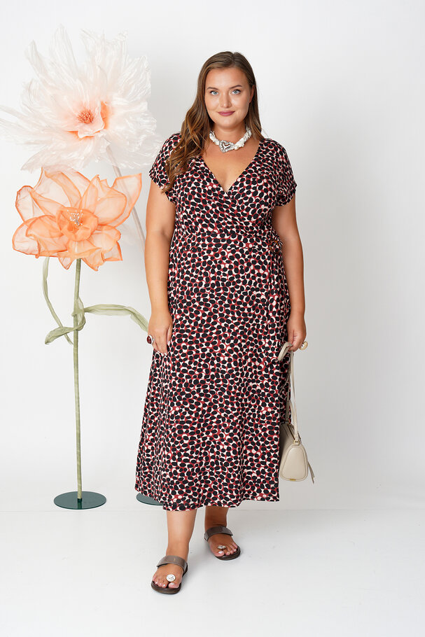 LEOPAR PRINT ELASTIC DRESS