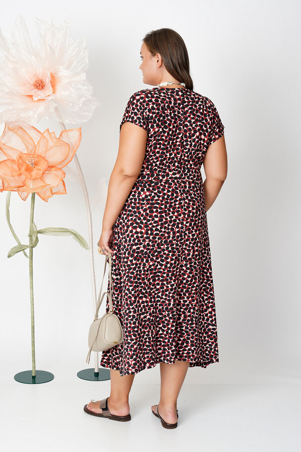 LEOPAR PRINT ELASTIC DRESS