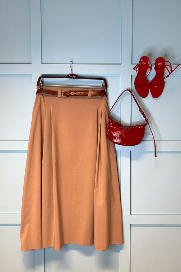 MIDI SKIRT WITH PLEATS