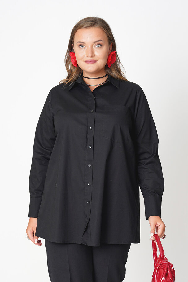 POPLIN SHIRT WITH ELASTANE