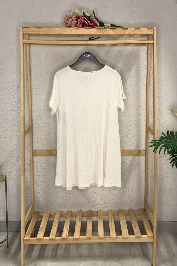 RIBBED BASIC T-SHIRT BİG SIZE