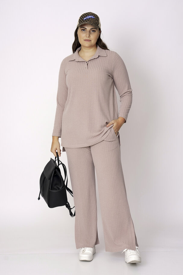 RIBBED HOODIE AND TROUSERS CO-ORD SET