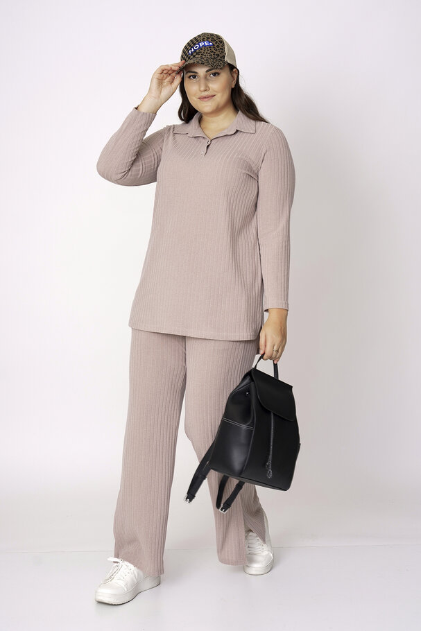 RIBBED HOODIE AND TROUSERS CO-ORD SET