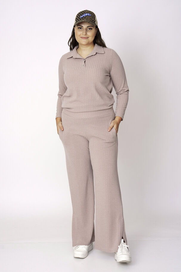 RIBBED HOODIE AND TROUSERS CO-ORD SET