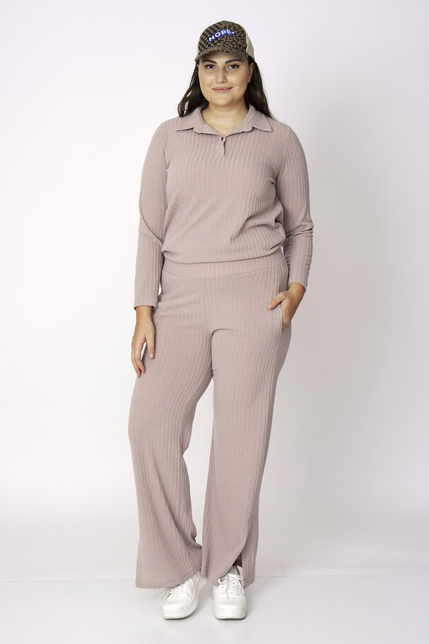 RIBBED HOODIE AND TROUSERS CO-ORD SET