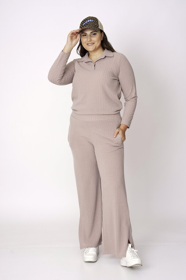 RIBBED HOODIE AND TROUSERS CO-ORD SET